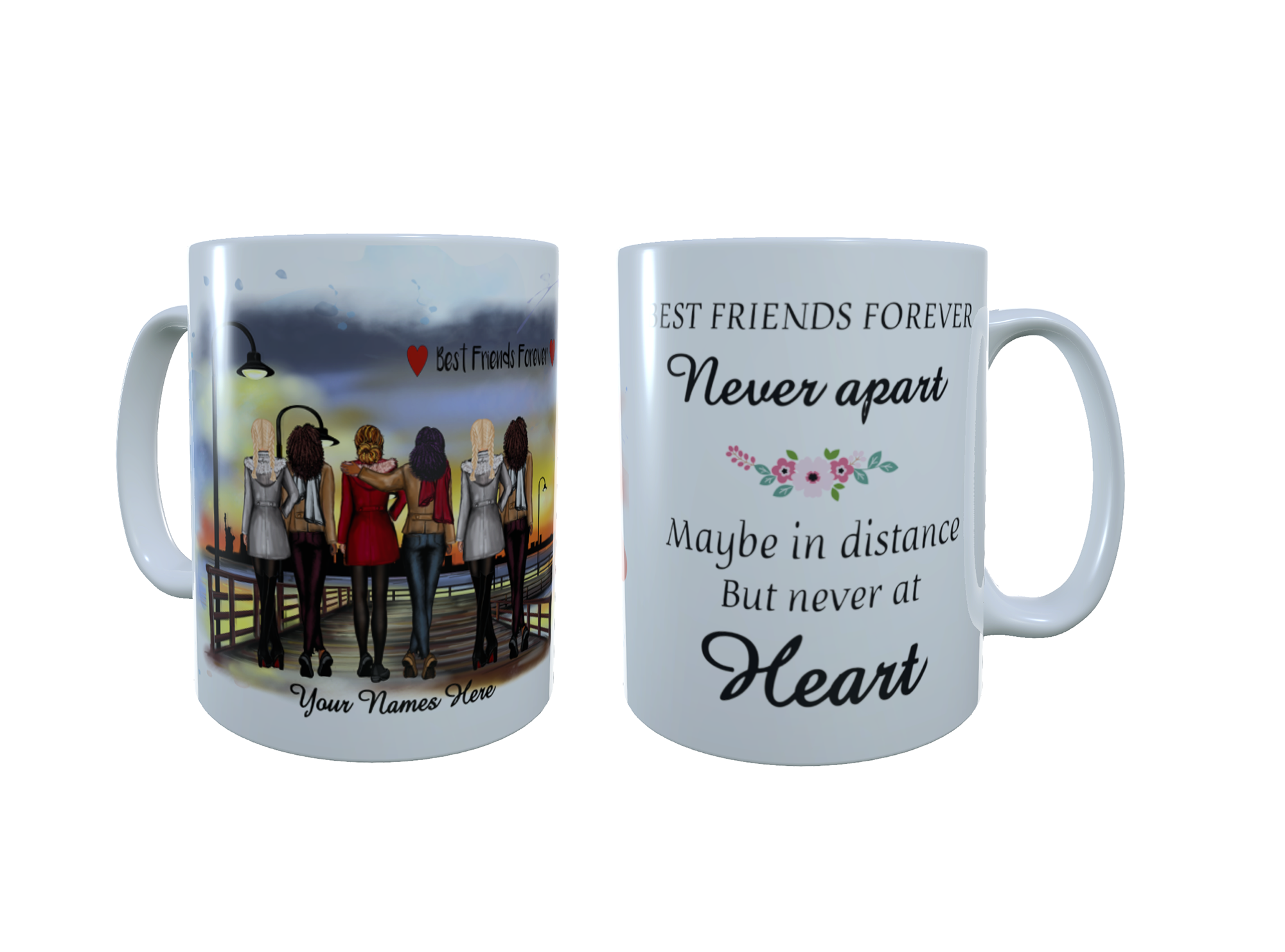 Best Friends New York Ceramic Mug, Gift for Best Friend